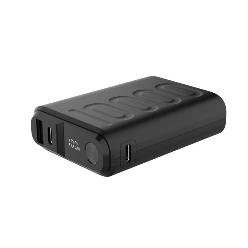 Power Bank 10.000 mAh con Pantalla LED – USB‑C y USB‑A, Carga Rápida 3 A, Cable USB‑C Incluido – Batería Externa Compacta y Ligera