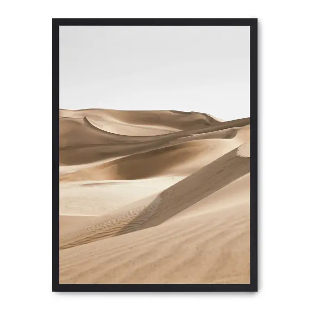 Cuadro desert landscape vi 30x40cm, Póster impreso en papel de primera calidad de 180gr, montado sobre marco de madera MDF acabado en negro., Naturaleza - Desierto