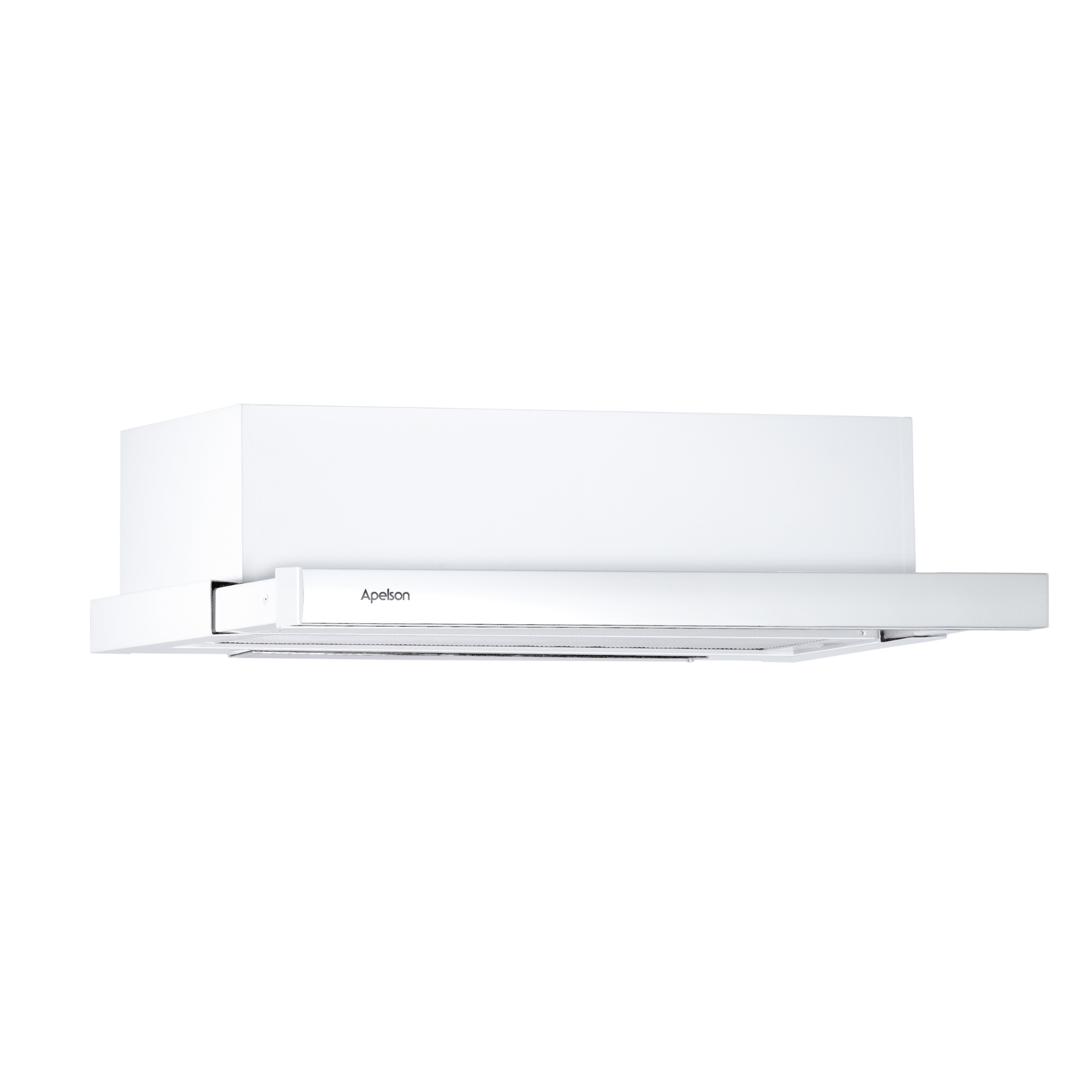 Apelson Campana Extractora 60 cm Telescópica AIR 201 600 Panel Control deslizante 3 Niveles Extracción Gran Potencia 205m3/h Silenciosa 56 dB LED Color Inox Blanco