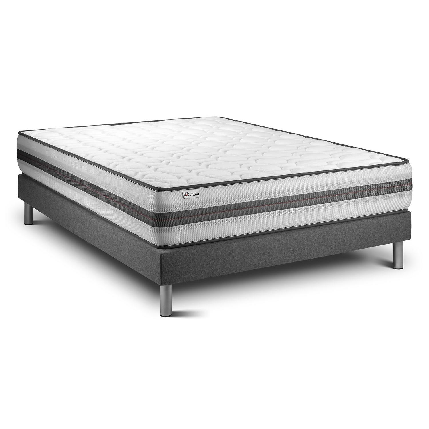 Conjunto VITAL POWER RECOVER 150 x 200 cm somier Kit gris