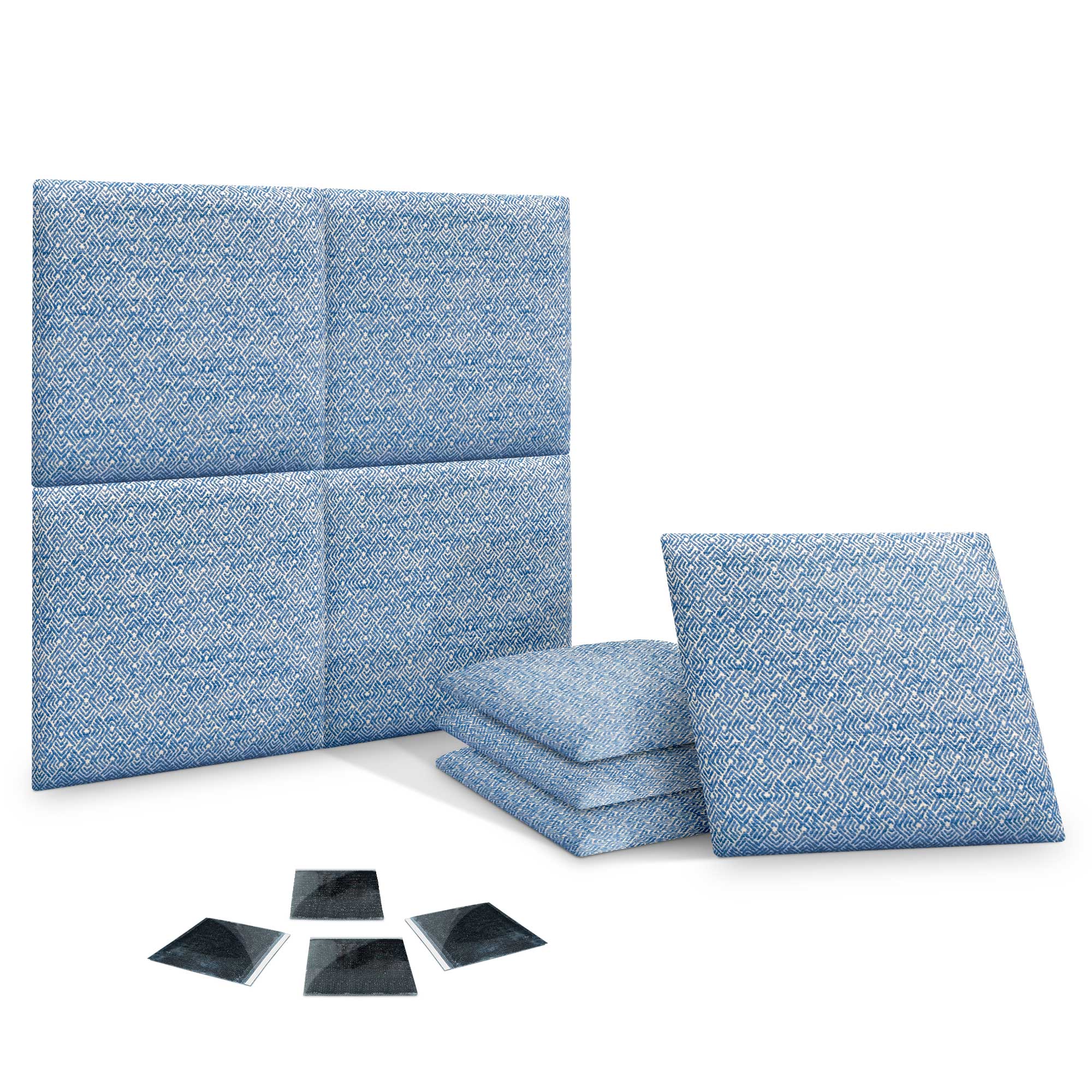 DHOME Juego de Paneles Tapizados en Tejido Serie Luxury Autoadhesivos para Pared Acústicos Absorbentes Protección