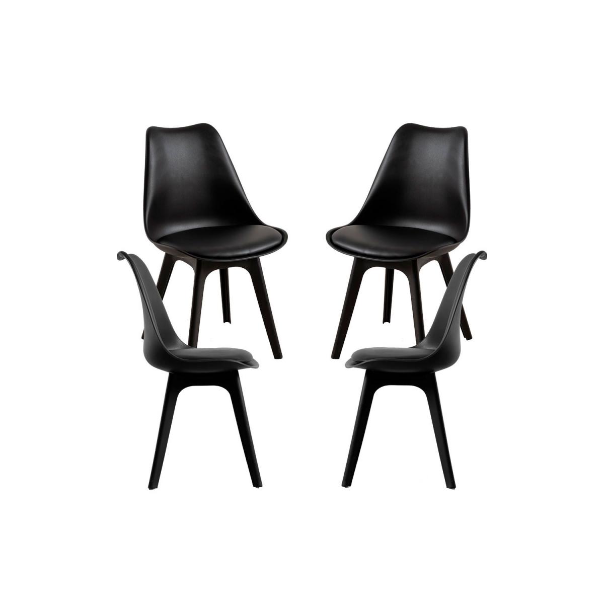 Regalos Miguel - Packs Sillas Comedor - Pack 4 Sillas Synk Suprym - Negro