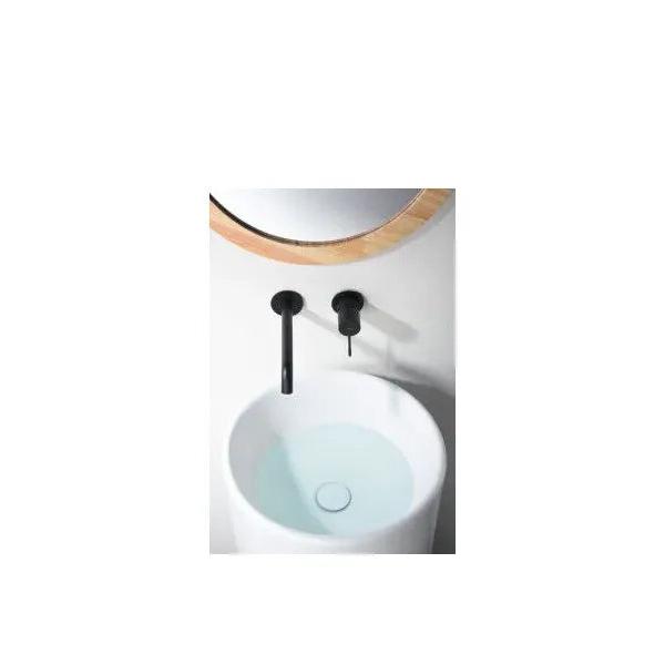IMEX GENOVA GLG053/NG Grifo monomando empotrado para lavabo hecho de latón con acabado negro mate