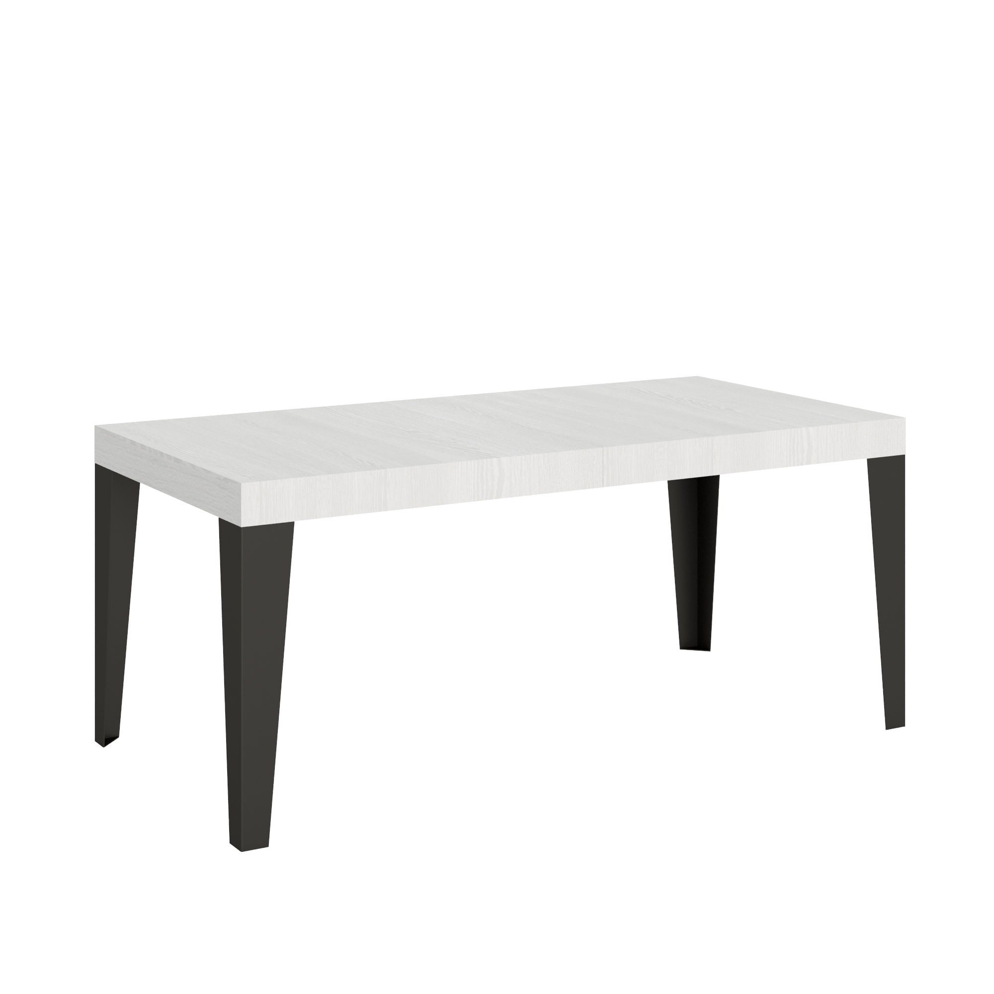 Mesa extensible 90x180/284 cm Flame Blanco Fresno Estructura Antracita - Itamoby