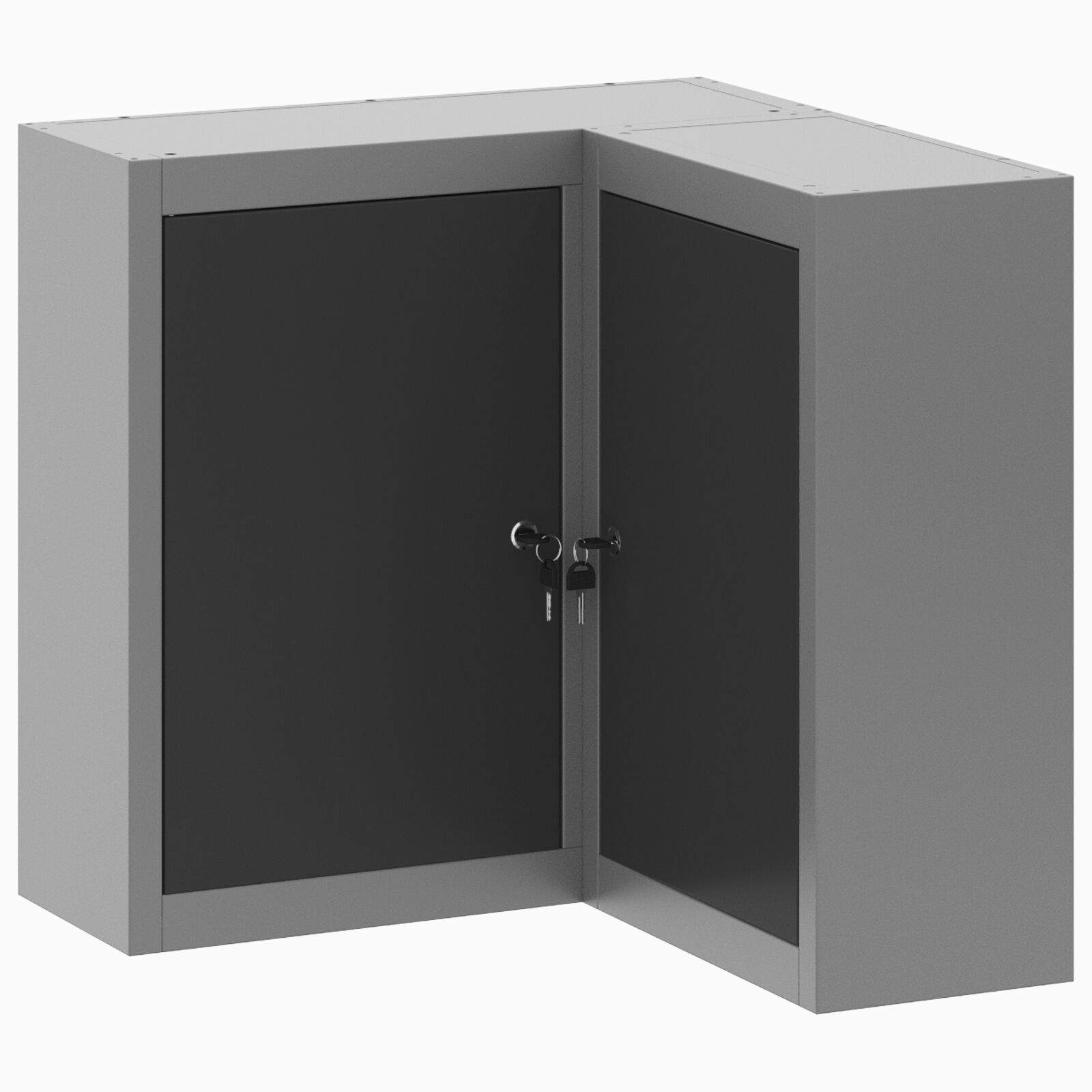 Gabinete de Herramientas de Esquina VidaXL Montado en la Pared y Cerrable de Acero Negro