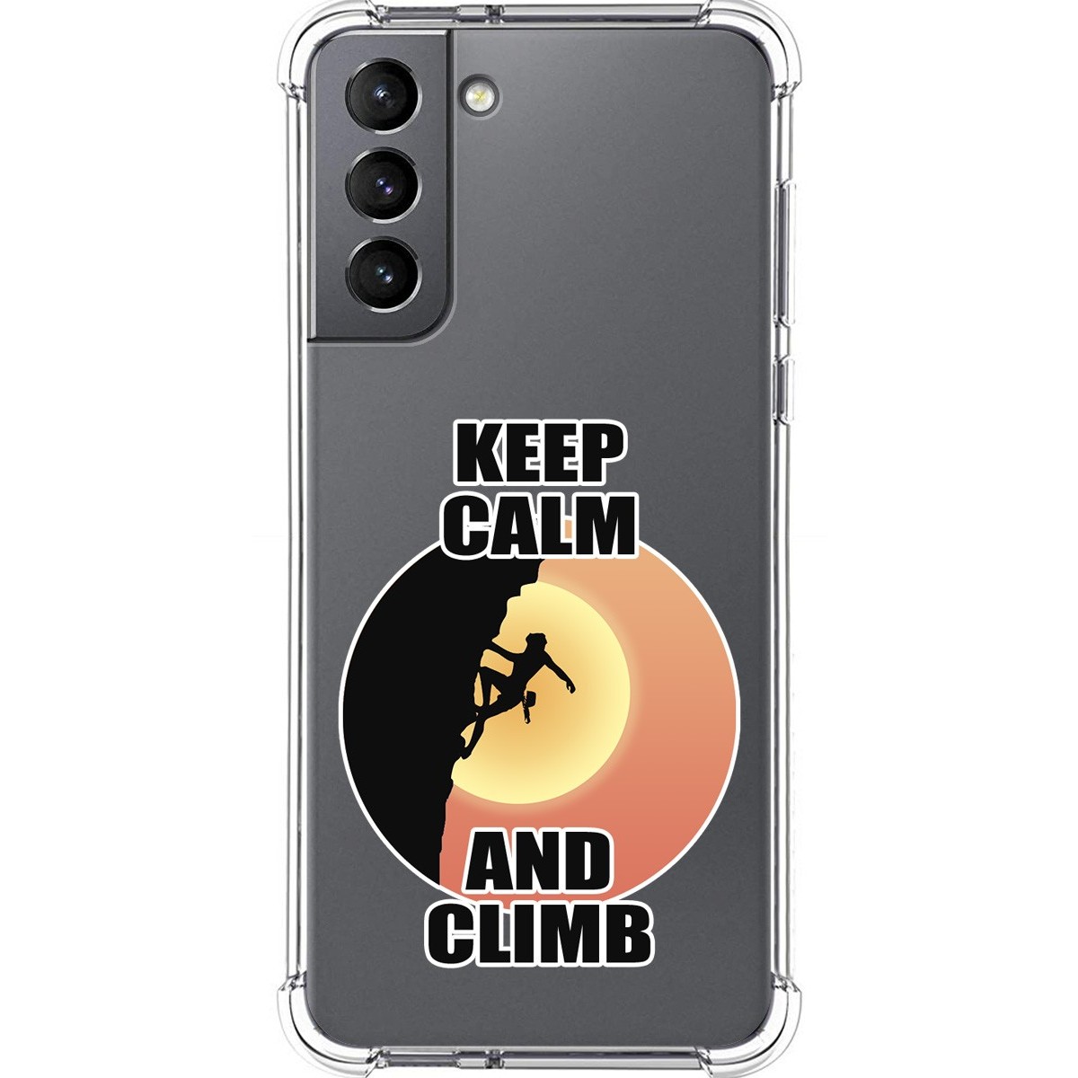 Tumundosmartphone Funda Silicona Antigolpes para Samsung Galaxy S21 5G diseño Mujer Escalada Dibujos