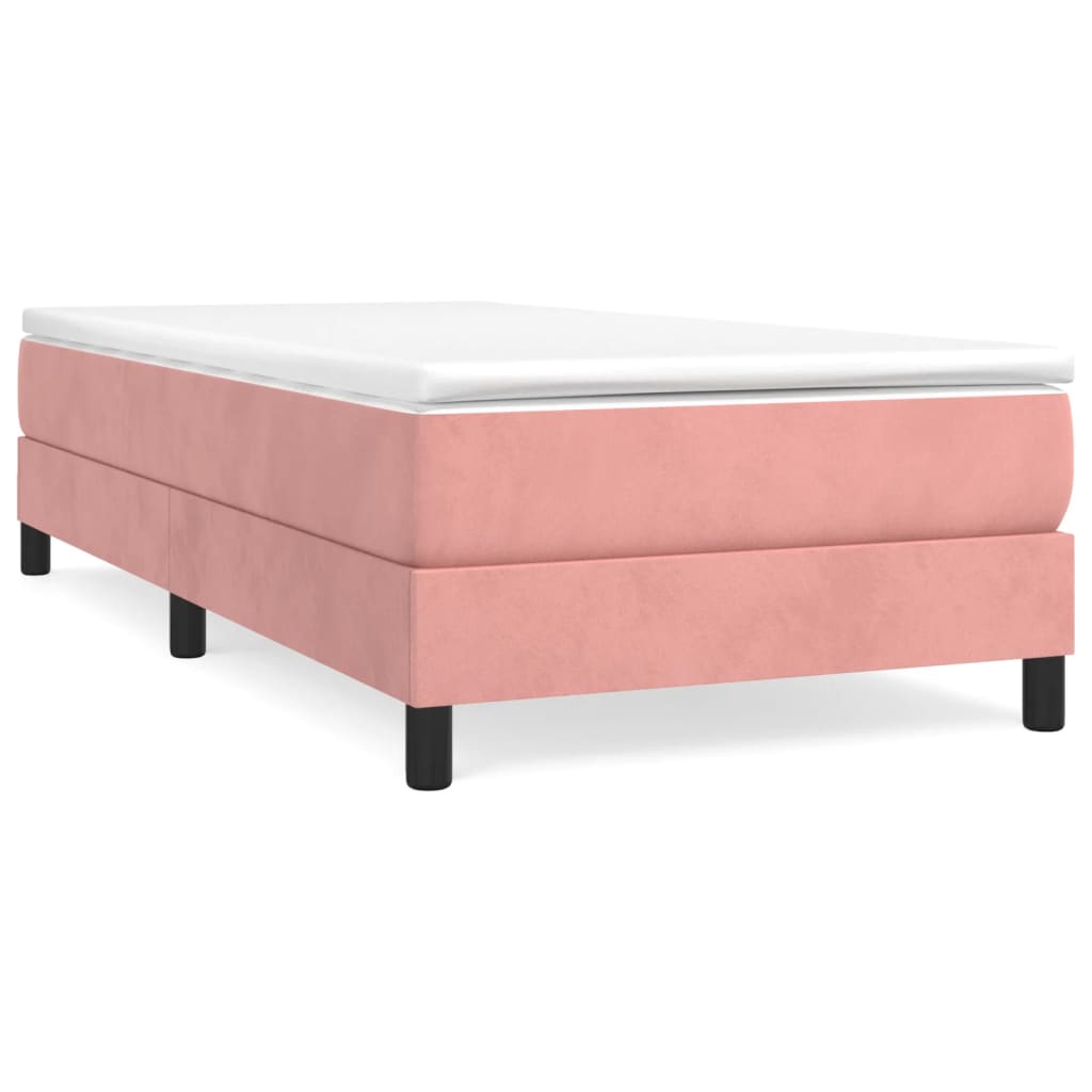 vidaXL Estructura de cama con somier terciopelo rosa 100x200 cm