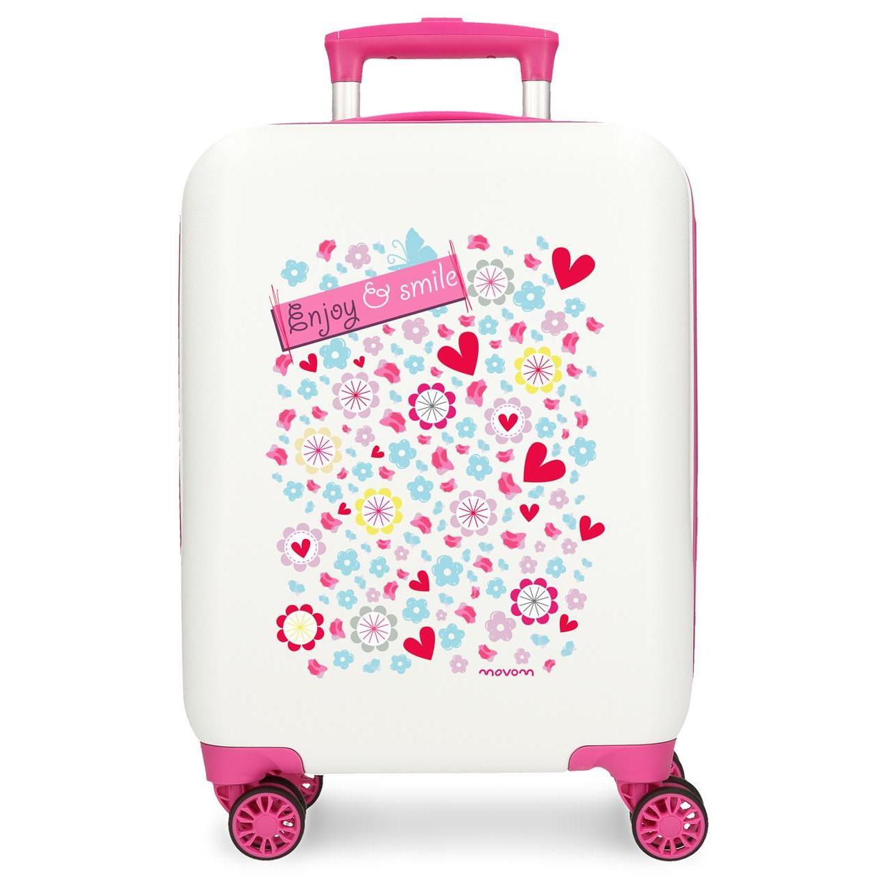 Maleta de cabina Movom Happy time blanco 33x50x20 cm