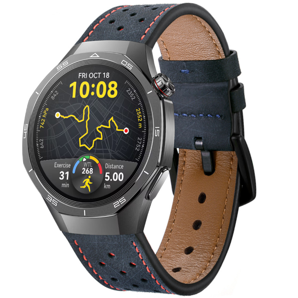 Correa de Piel para Huawei Watch GT 5 - 46mm / GT 5 - 46mm / GT 4 - 46mm / Amazfit GTR 4 / Bip 5 / Garmin Vivoactive 4, Modelo Puntos Ancho 22mm