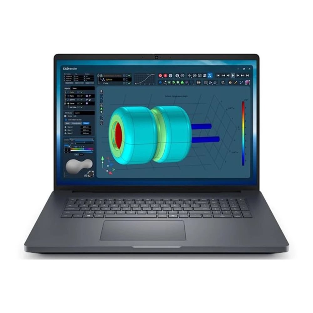 Pc portátil U7-265HX 18" W11 PRO Dell WYC1X Ram 32GB Disco 1000GB  | 1TB SSD, Lector de huella digital, Negro