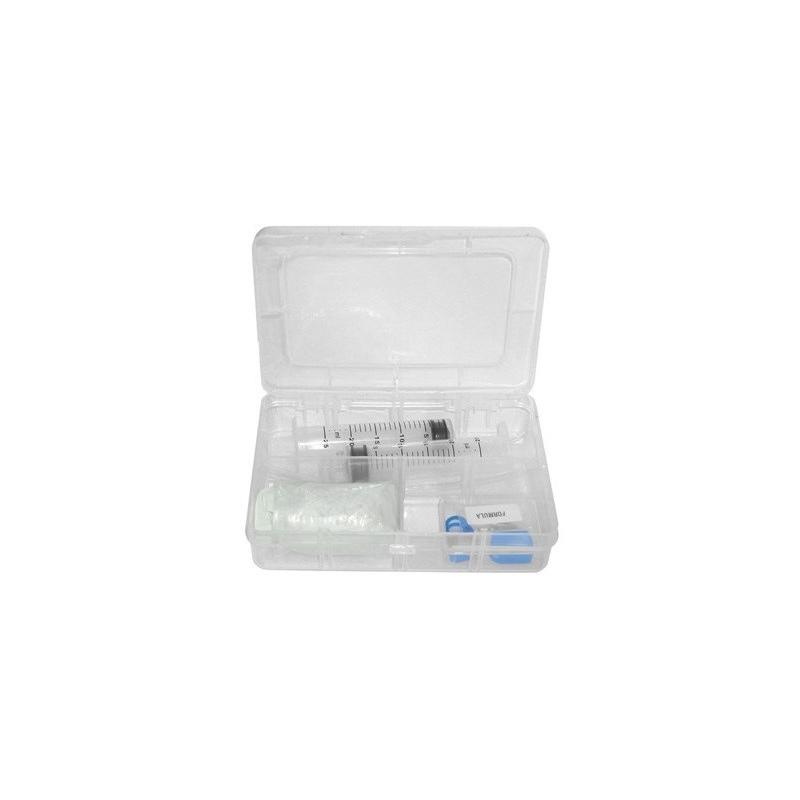 XLC - Kit de purgado BR-X66 para frenos de disco Avid y Hope, incluye jeringa DOT, adaptadores, manguera y guantes, ideal para mantenimiento profesional de bicicletas