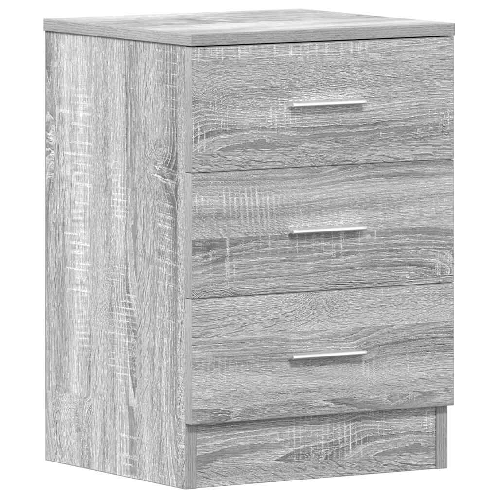 vidaXL Mesita de noche madera contrachapada gris Sonoma 38x35x56 cm