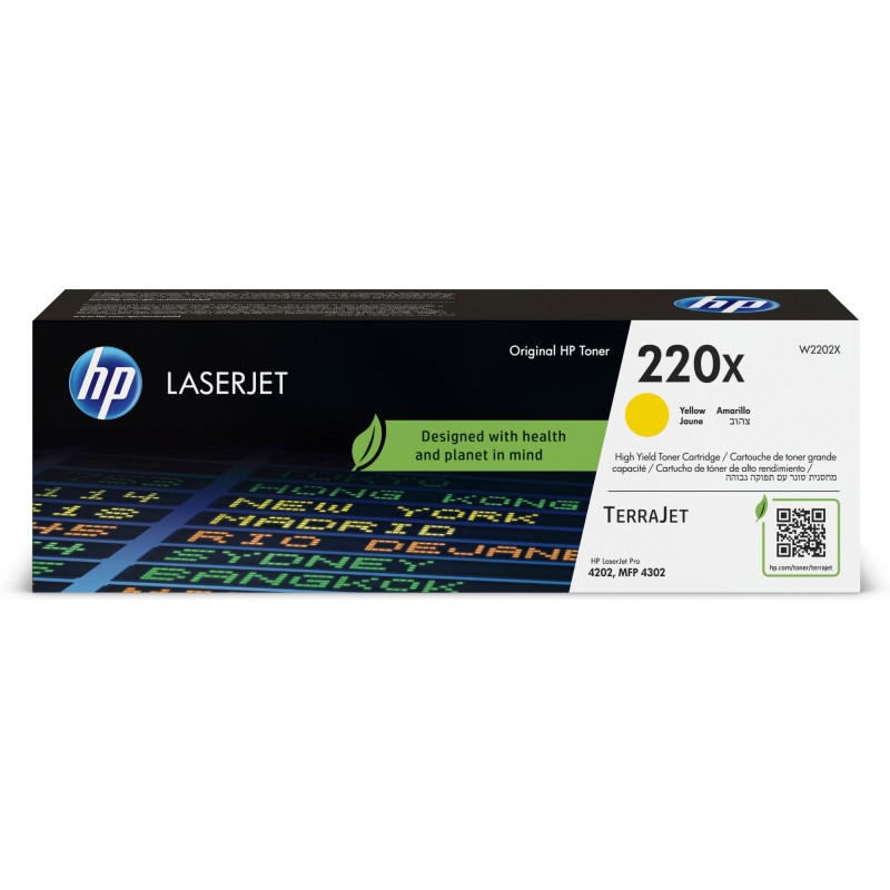HP - Cartucho de tóner Original LaserJet 220X amarillo W2202X