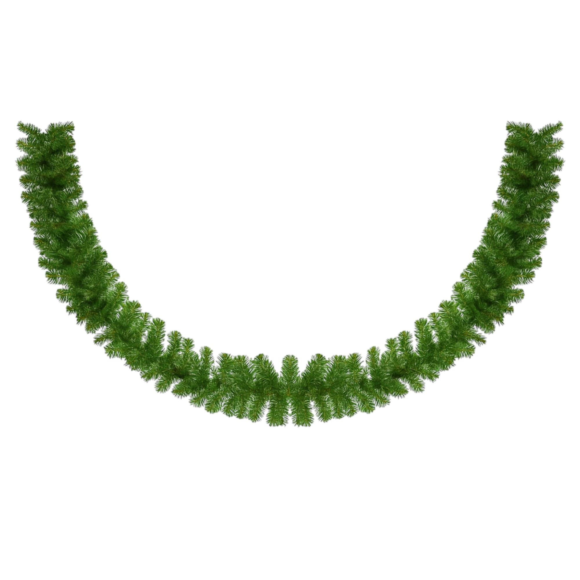 Guirnalda de Navidad, Espumillón Verde, PVC y Polietileno (PE), 5m, Color Verde Oscuro, Decoración Navidad
