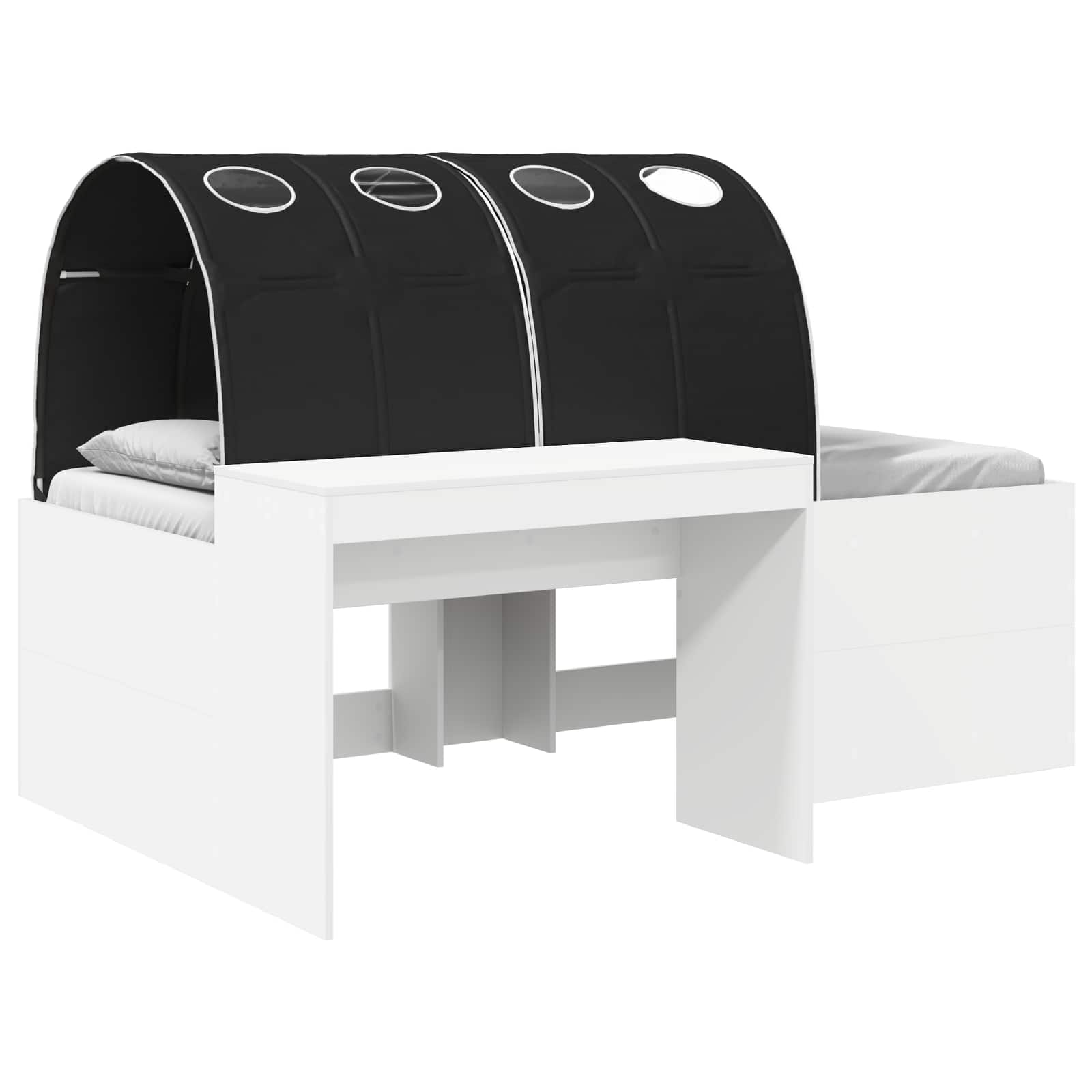 vidaXL Cama alta para niños con escritorio 3 uds. 90 x 190 cm Multicolor