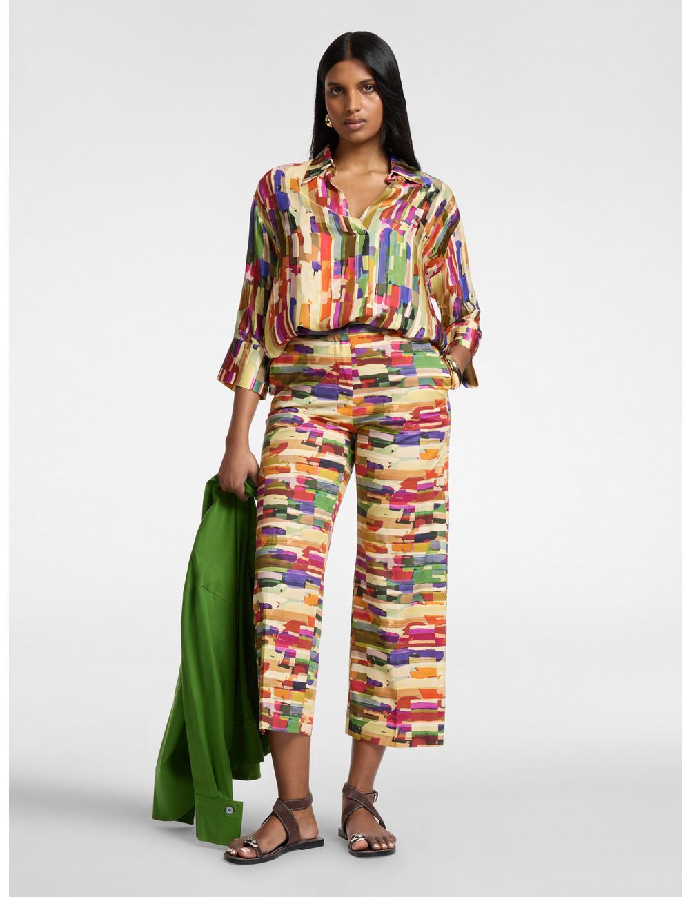 Elena Mirò - Pantalones cropped estampados
