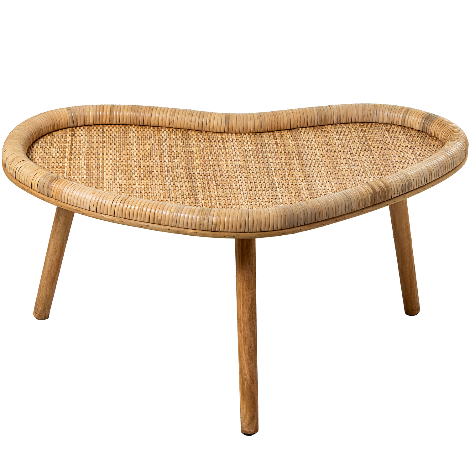 Mesa auxiliar ratan 76x46x40cm