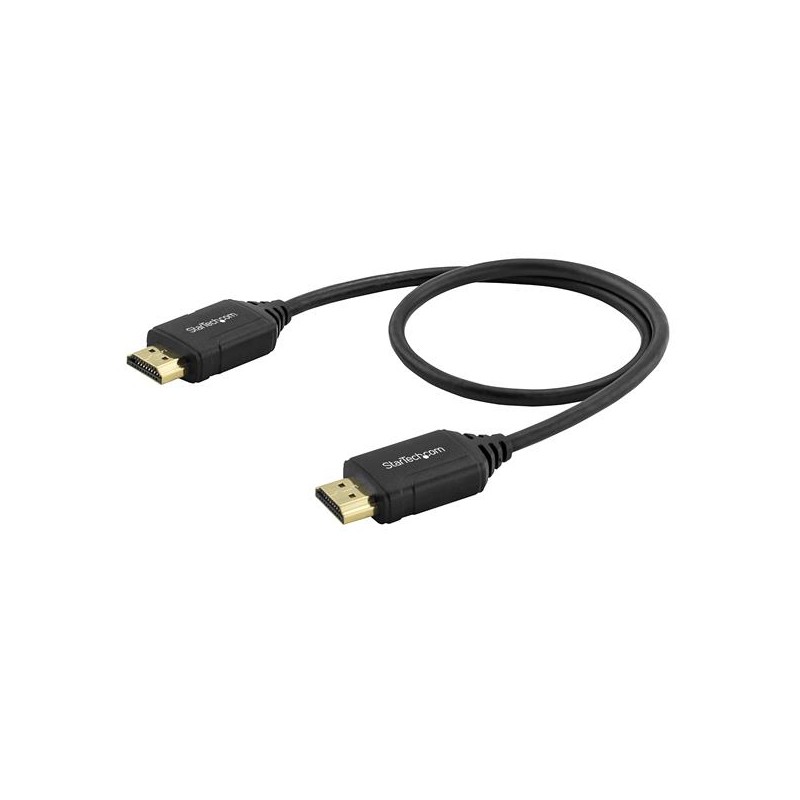 StarTech.com - Cable de 50cm HDMI 2.0 Certificado Premium con Ethernet - HDMI de Alta Velocidad Ultra HD de 4K a 60Hz HDR10 - pa HDMM50CMP