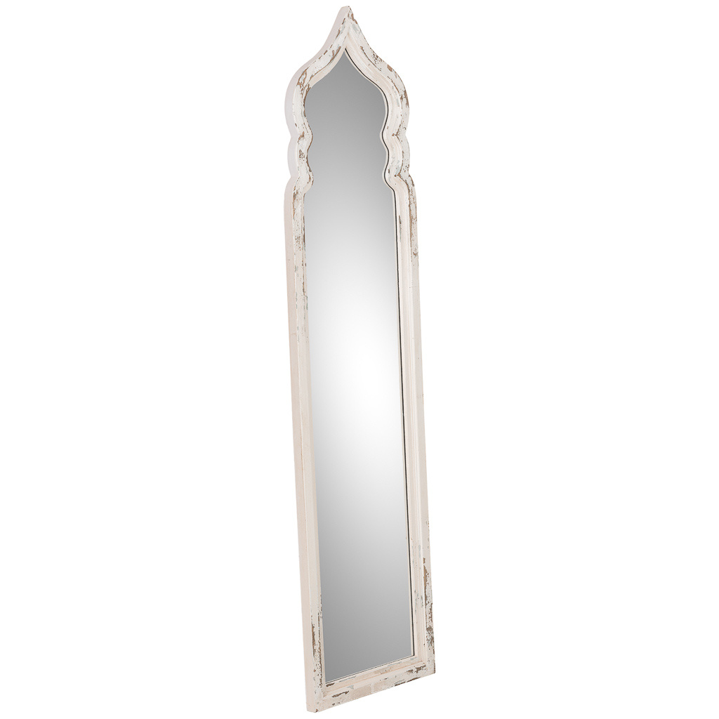 Wonderlust Deco - Espejo de pared de madera 48x4x186 cm Blanco 48x3.5x186h cm