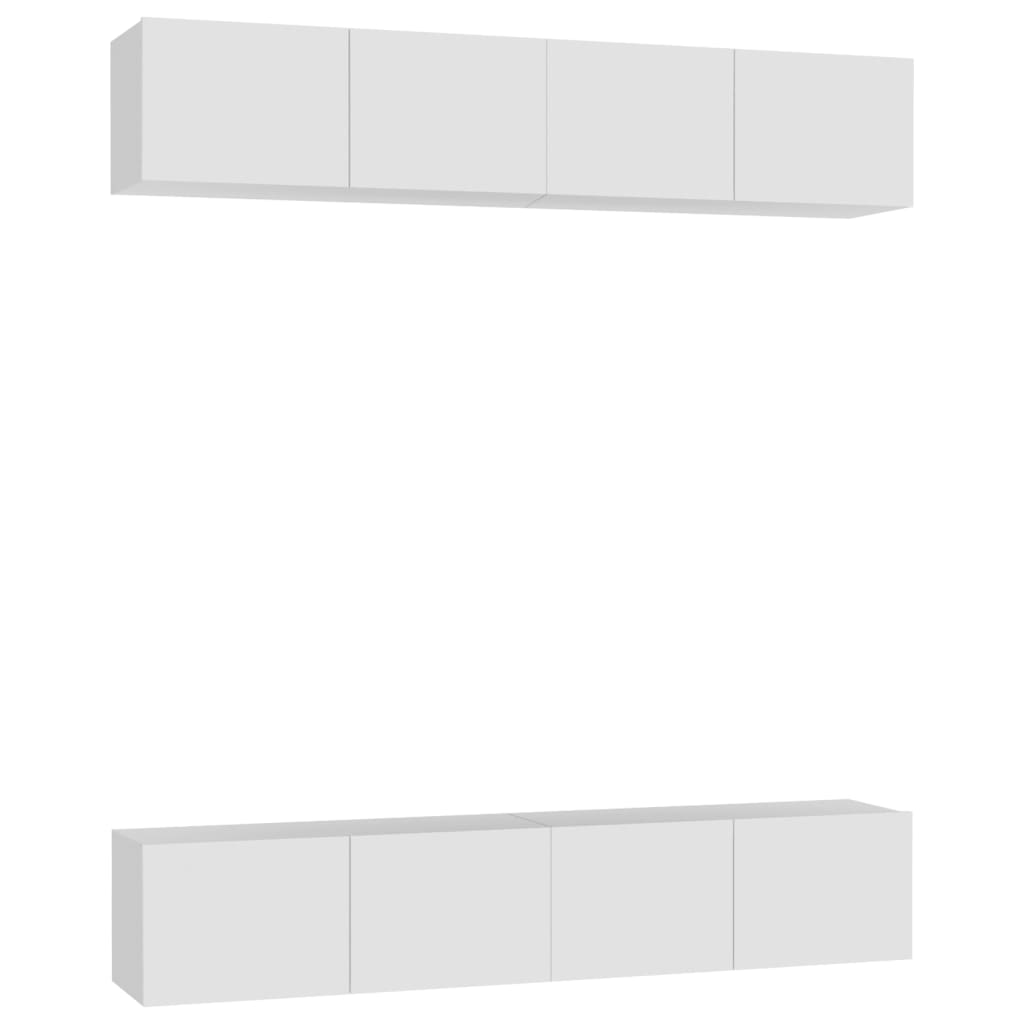 vidaXL Muebles de salón 4 uds madera ingeniería 80x30x30 cm, Mueble de Salon, Mueble TV, Mueble TV salon, Mesa de TV, Mueble tele