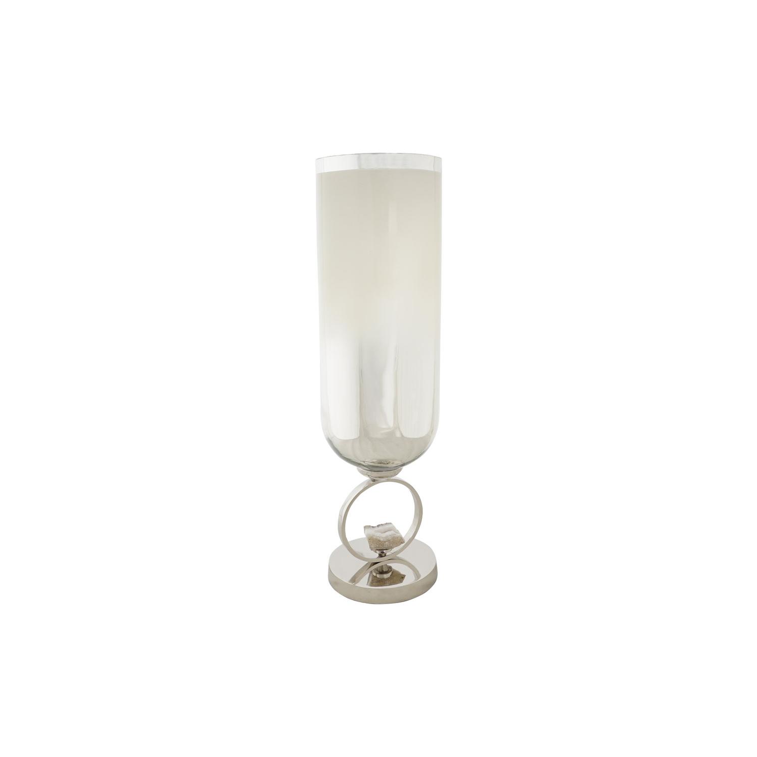 JARRON CRISTAL ALUMINIO 15X15X56 CHAMPAN JR201007