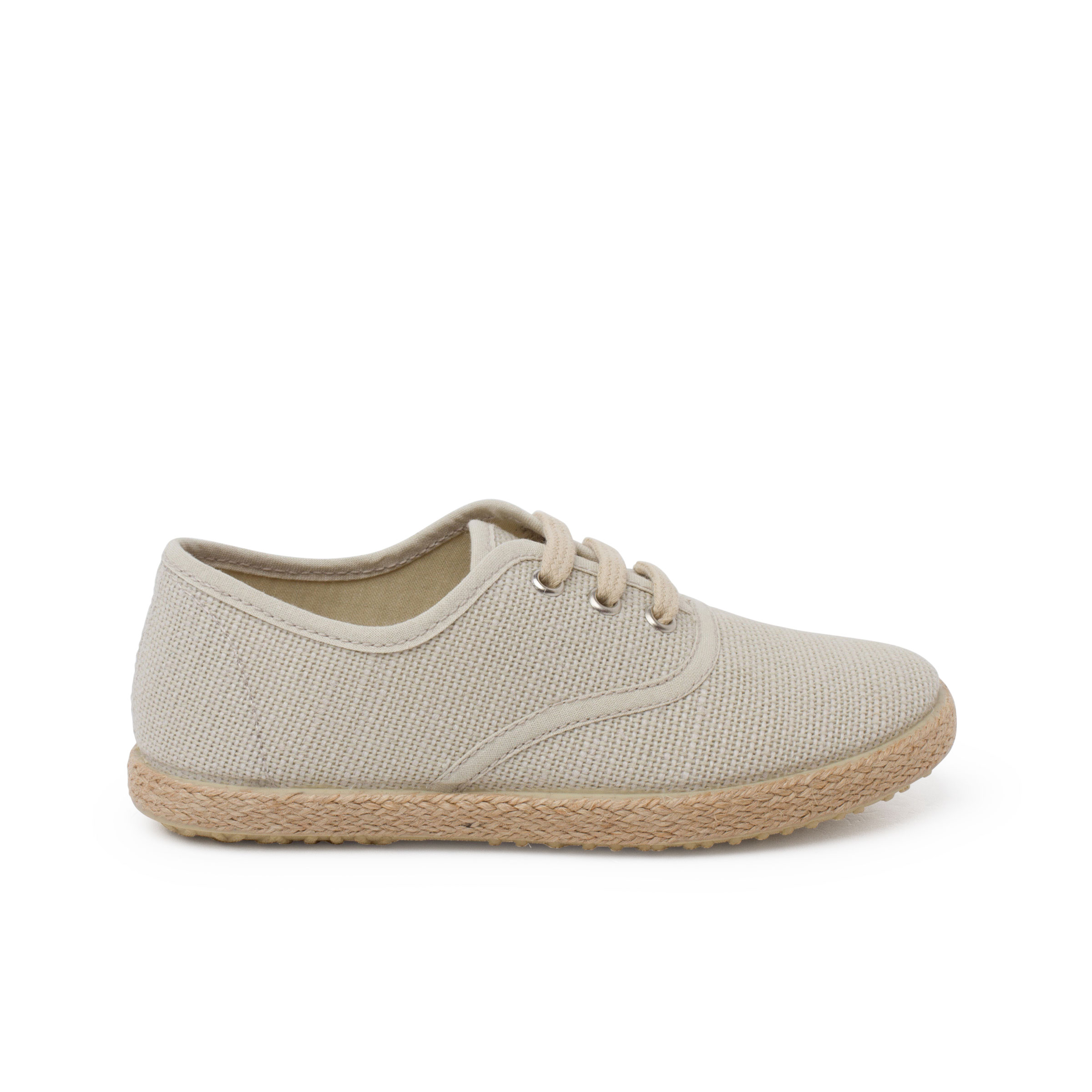 Pisamonas zapatillas lino cordones suela alpargata