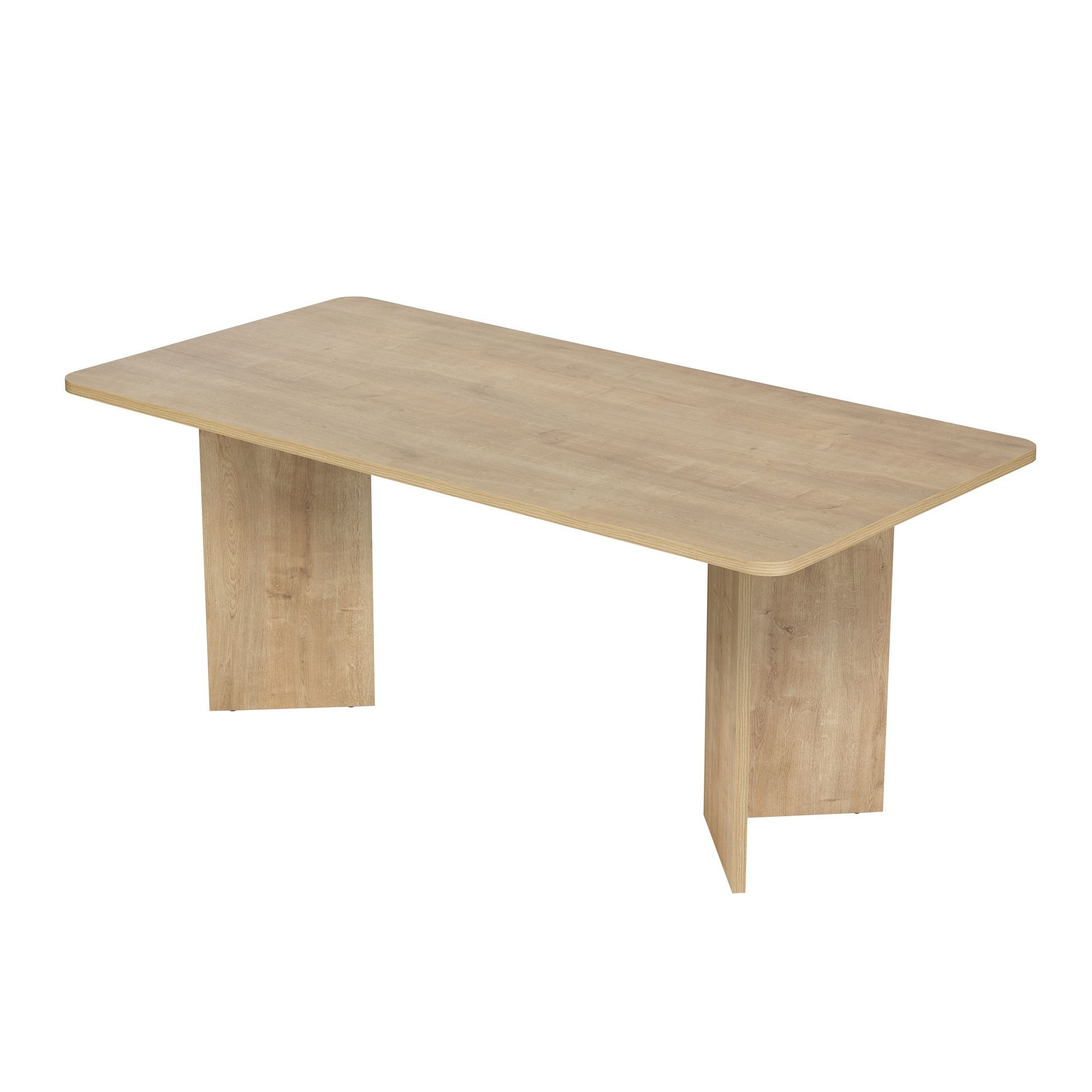 Habitat y Jardin - Mesa de comedor de madera "Linza" 180 x 90 x 75 cm - Roble miel