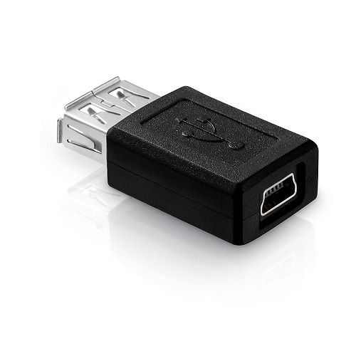 CABLEPELADO Adaptador Mini USB 5 Pin Hembra a USB Tipo A Hembra | Velocidad de Transferencia hasta 480 Mbps | Compatible con teléfonos móviles y PC