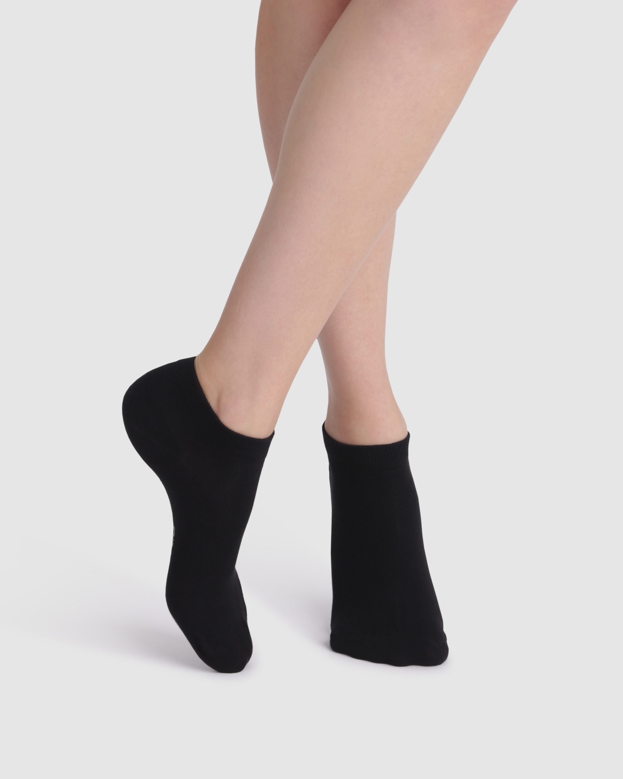 Pack de 2 calcetines tobilleros de mujer invisibles de algodón