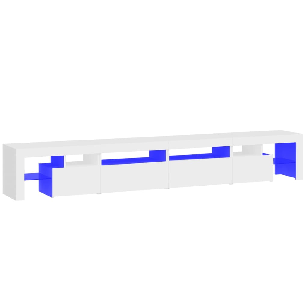 vidaXL Mueble de TV con luces 4 uds LED 260x36,5x40 cm, Mueble de Salon, Mueble TV, Mueble TV salon, Mesa de TV, Mueble tele