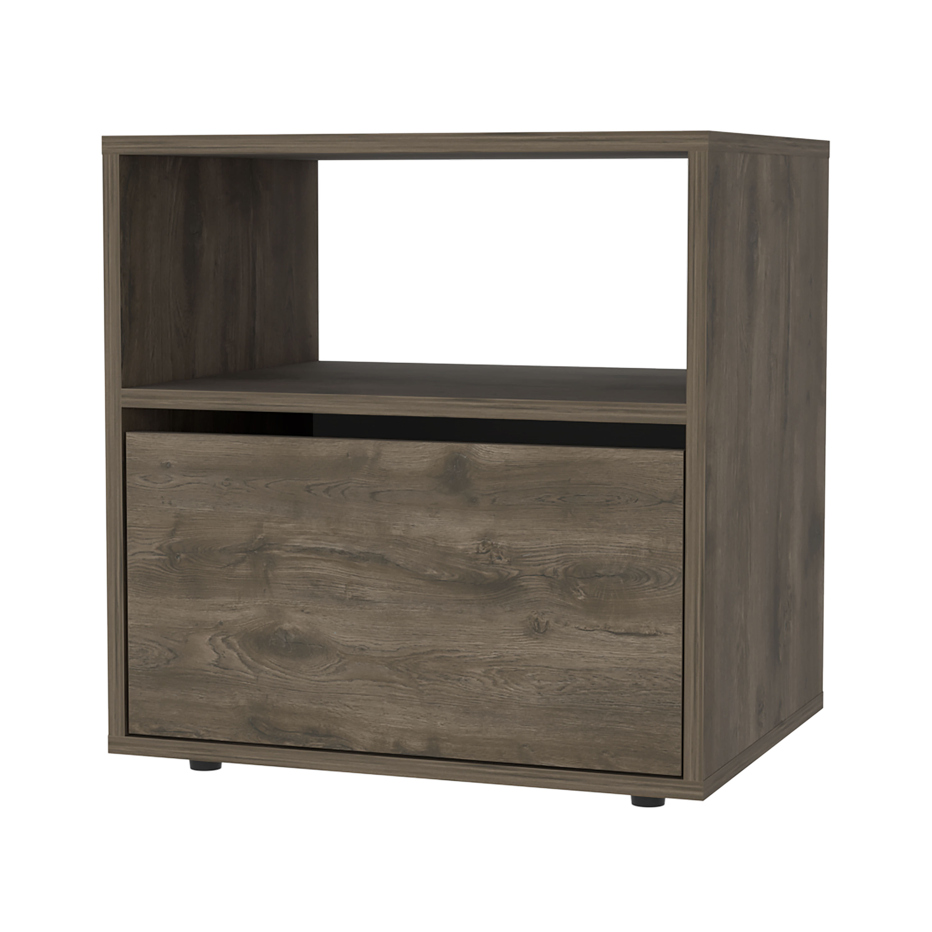 TUHOME Mesa de Noche Galanto, con una puerta, Bellota Madera manufacturada Dormitorio-Mesas