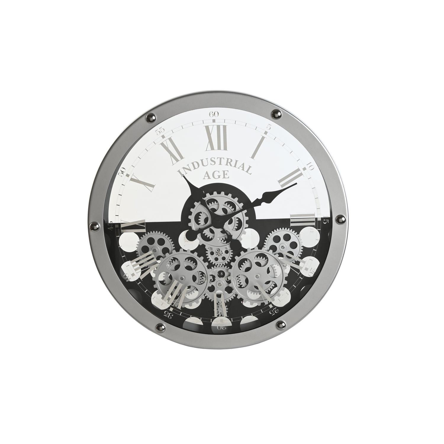 RELOJ PARED METAL CRISTAL 52X8,5X52 ENGRANAJES RE209240