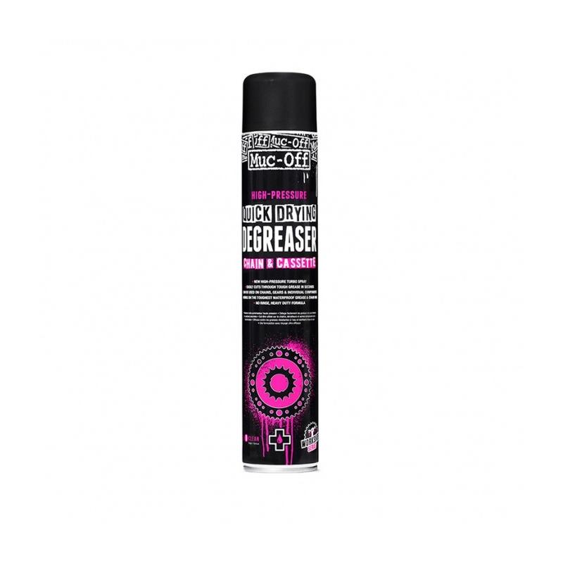 Muc-Off - Desengrasante Secado Rápido para Automóvil y Motocicleta, fórmula sin residuos de alta resistencia, sin necesidad de aclarado, ideal para cadenas, engranajes y componentes exteriores, 750 ml