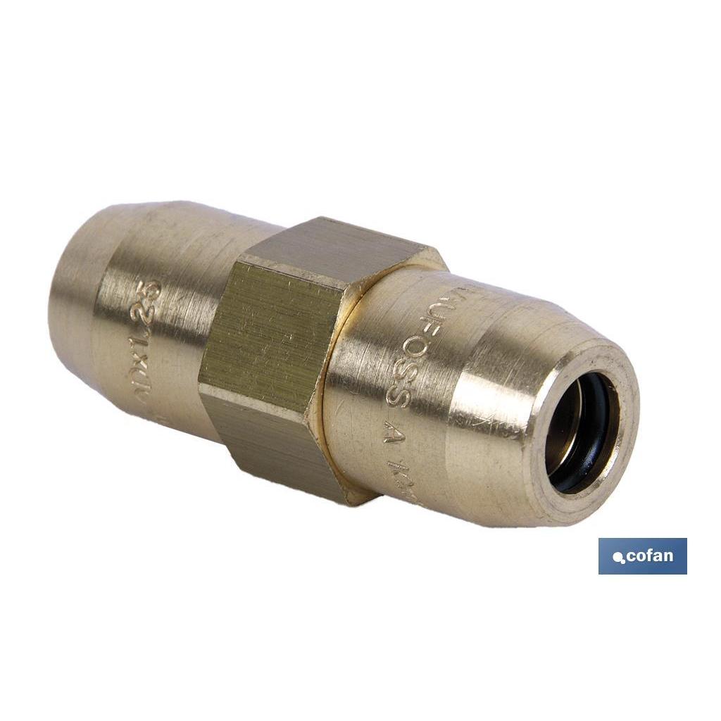 Conector Doble Cofan - Raufoos para Tubos 6mm-15mm Exterior