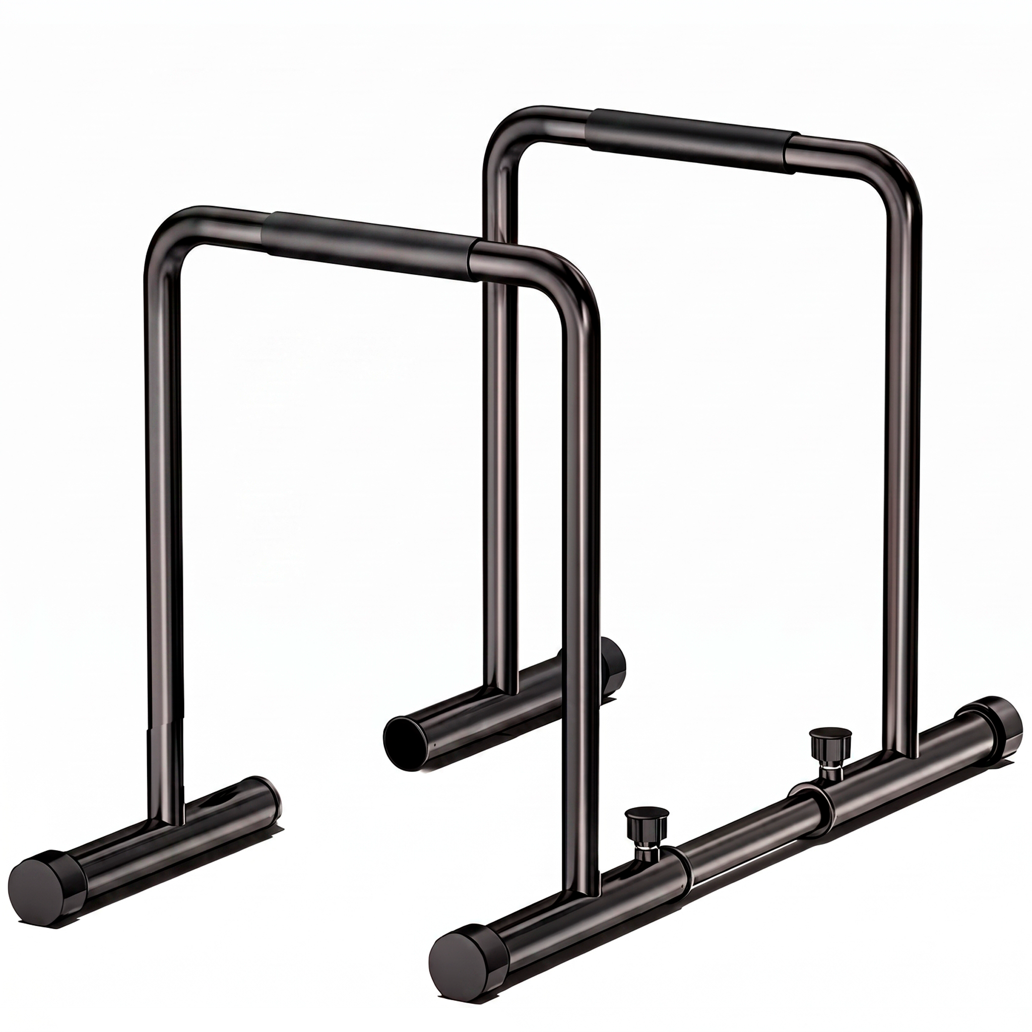 Barras Paralelas Ajustables para Calistenia – Dip Bar y Push Up Bars – Altura y Ancho Regulables – Soporta hasta 200 kg – Negro – Fitness y Entrenamiento en Casa