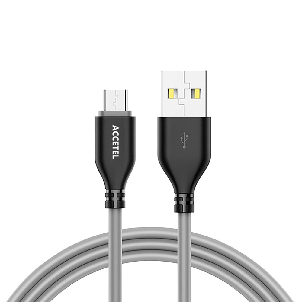 Cable Datos TPE 2.1A - Micro USB Negro/Gris (1M) CU1705