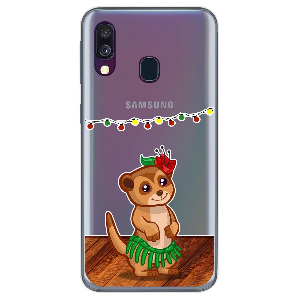 Tumundosmartphone Funda Gel Transparente Samsung Galaxy A40 Diseño Suricata