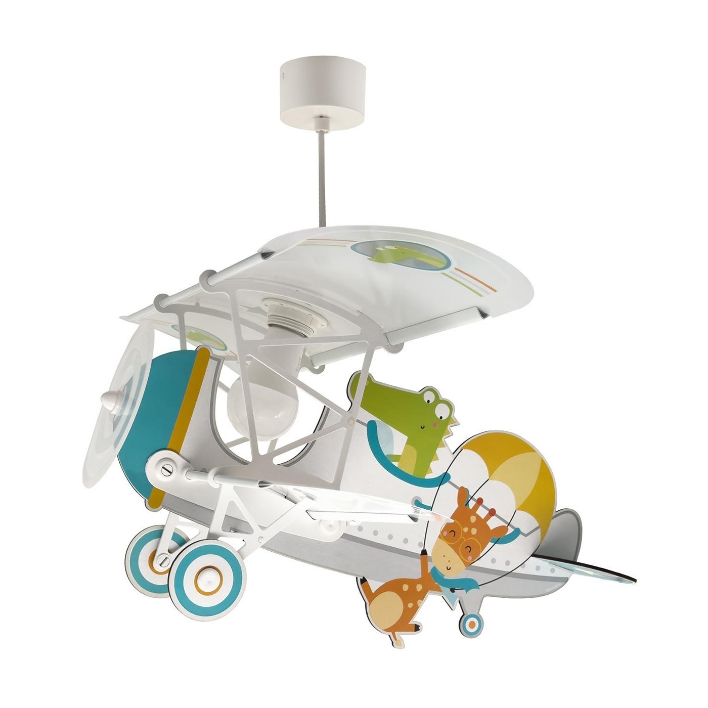 Lámpara de techo infantil avión Pequeño Cocodrilo
