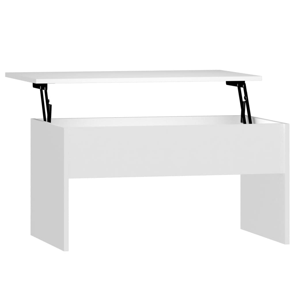 Mesa de Centro Vidaxl Madera Ingeniería 80x50,5x41,5 Cm Blanco, Negro, Roble Sonoma