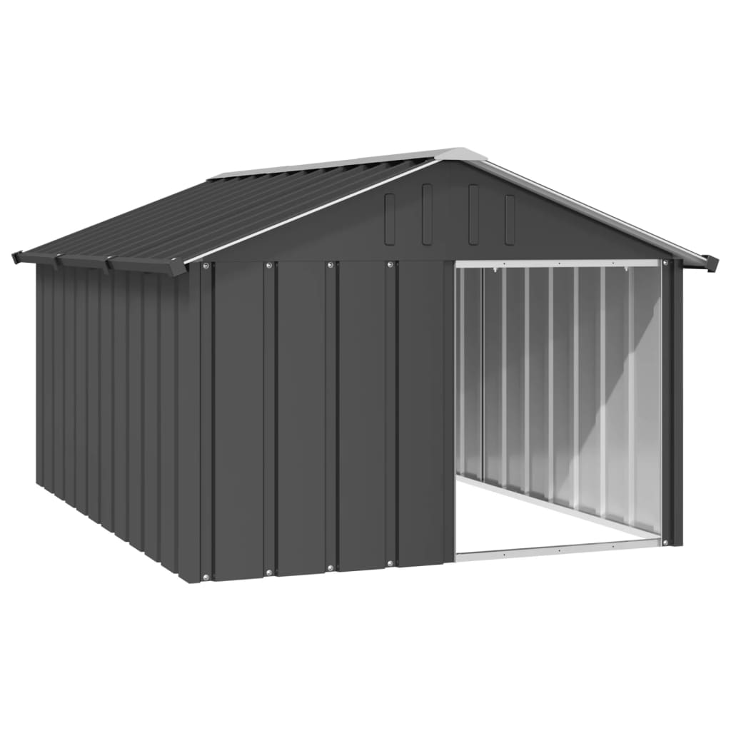 vidaXL Casa para Perros Acero Galvanizado Cachorros Caseta Exterior Color Gris,  Antracita, y mas