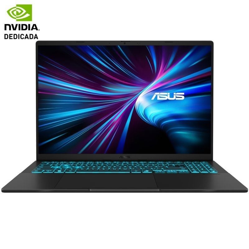ASUS V16 V3607VH-RP019 - Ordenador Portátil 16" WUXGA 144Hz (Intel Core 7 240H, 16GB RAM, 512GB SSD, NVIDIA RTX 5050 8GB, Sin Sistema Operativo) Negro Mate - Teclado QWERTY español