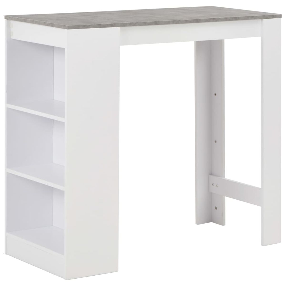 Mesa alta de cocina Acra con estantería 103x110x50 cm
