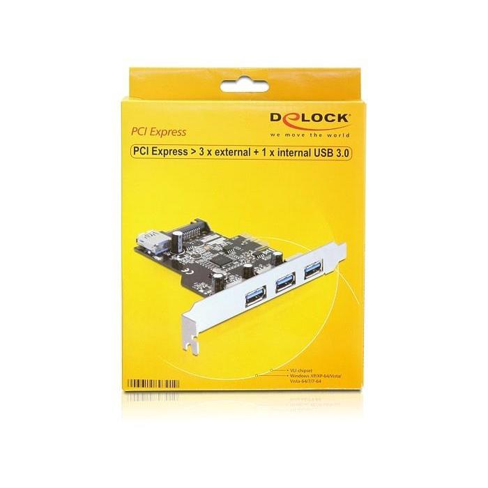 Delock 3 x internal,1 x external PCIe, 89301
