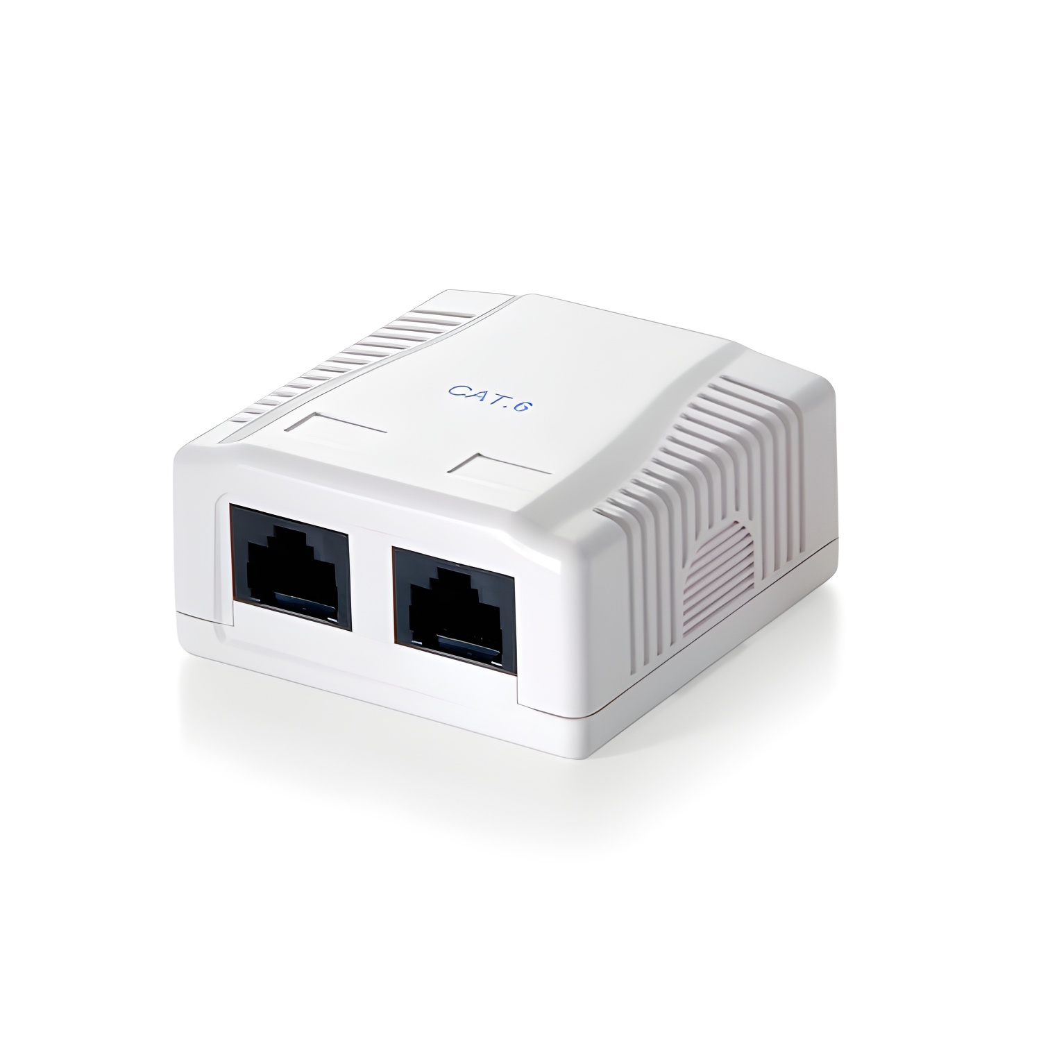 Equip Roseta de Superficie Categoría 6 2 Hembras RJ45 para Circuitos Eléctricos y Piezas