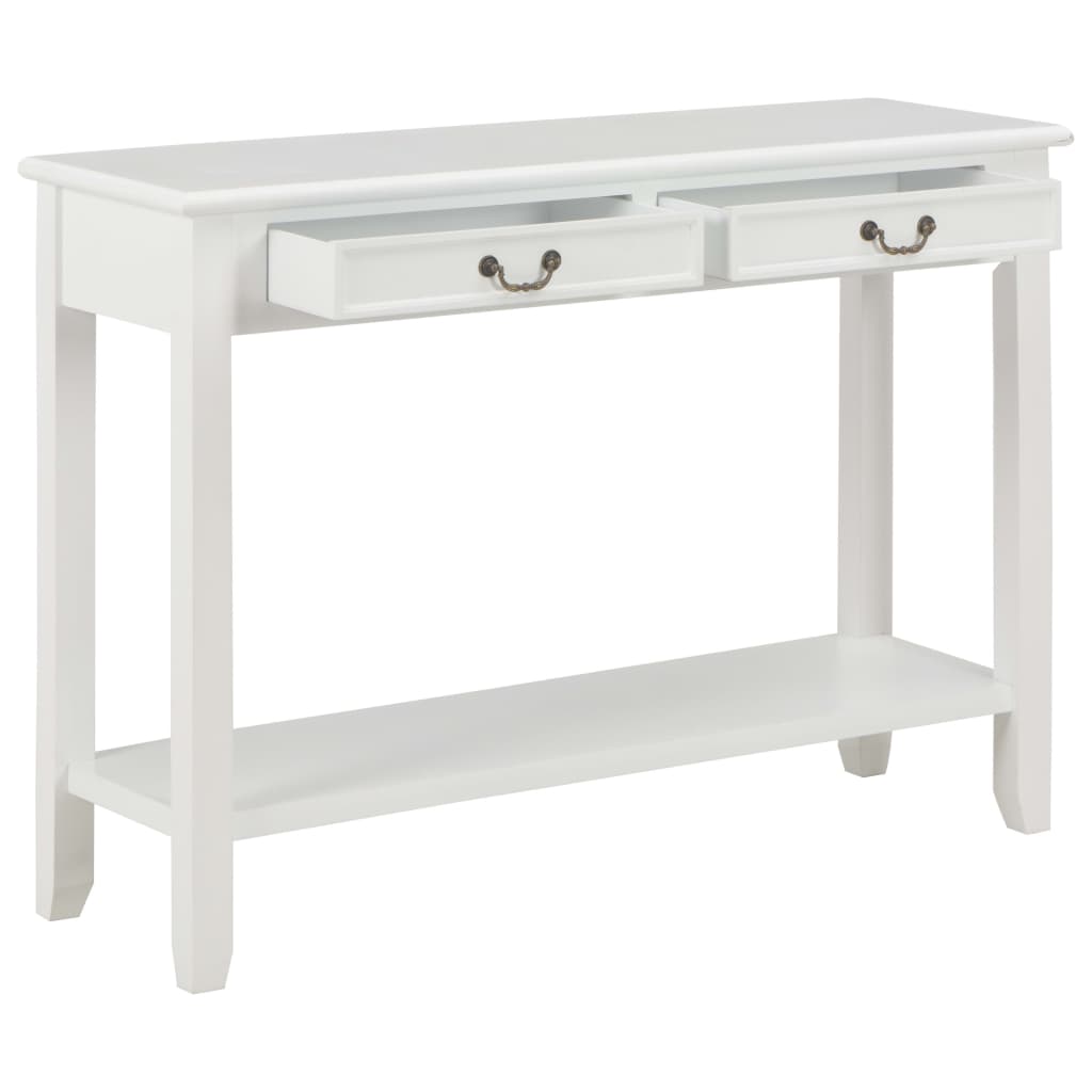 Vidaxl Mesa Consola de Madera 110x35x80 Cm Blanco