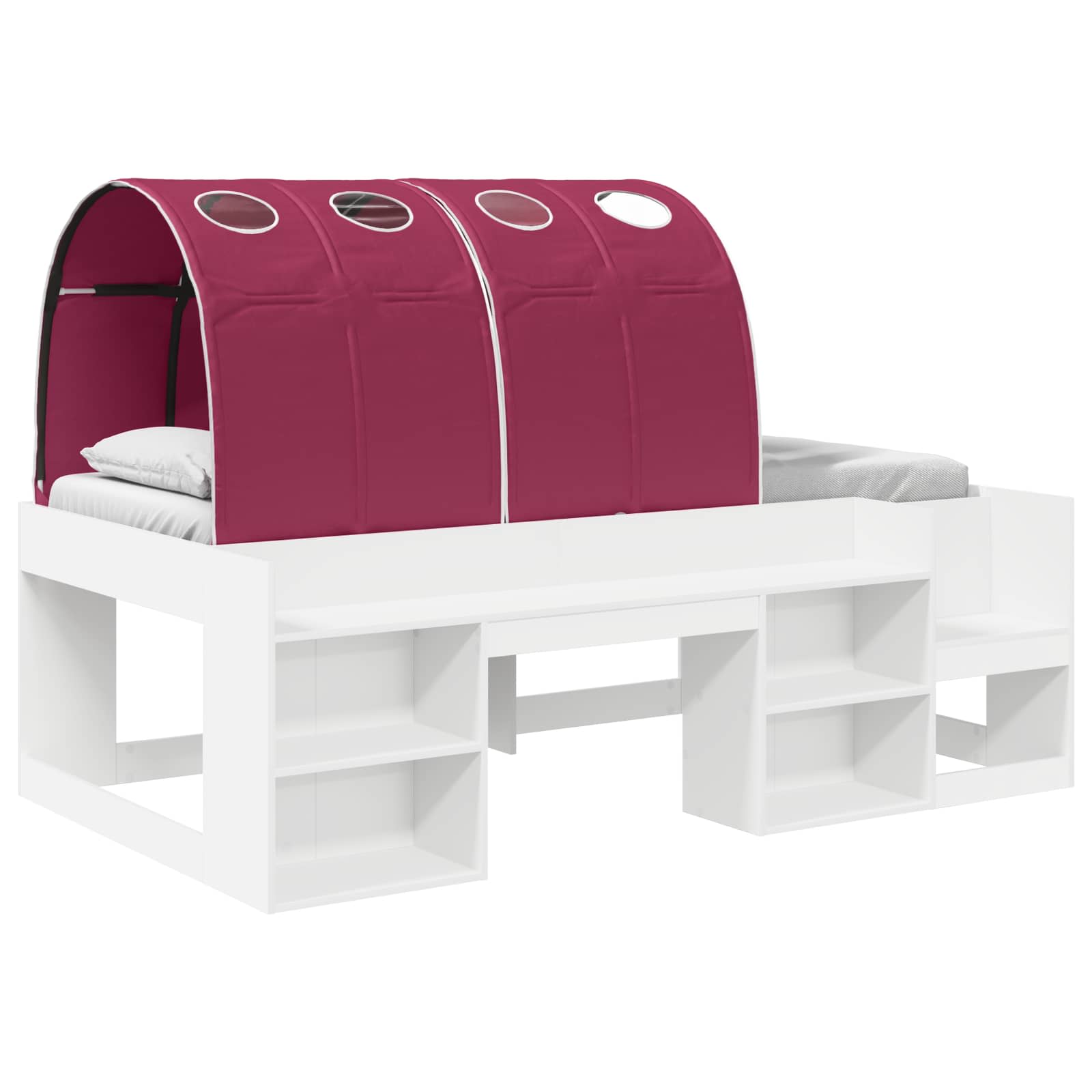 vidaXL Cama con túnel 3 uds. Madera de ingeniería 98.5 x 200 cm Multicolor