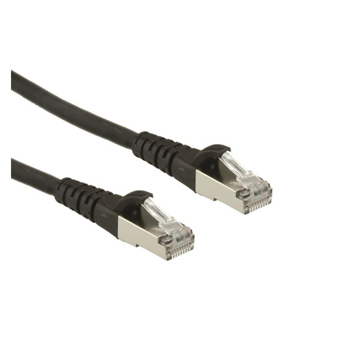 Roline Cat.6a S/FTP - Cable de Red (3 m, Cat6a, S/FTP (S-STP), RJ-45, RJ-45, Negro)
