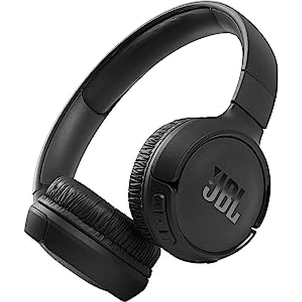 JBL - JBL TUNE 510BT – Auriculares inalámbricos on-ear con tecnología Bluetooth, ligeros, cómodos y plegables, hasta 40h de batería, Siri y Asistente de Google, con conexión multipunto, negro