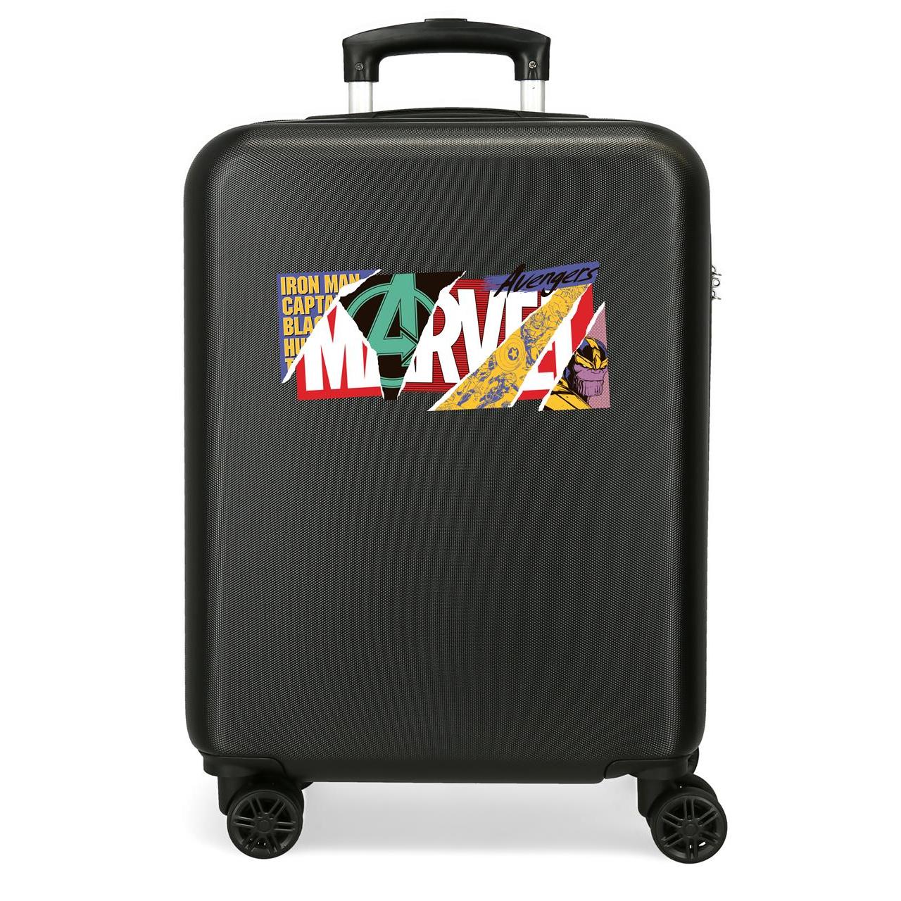 Marvel Maleta De Cabina ABS Rígida Power Marvel Negro 55cm