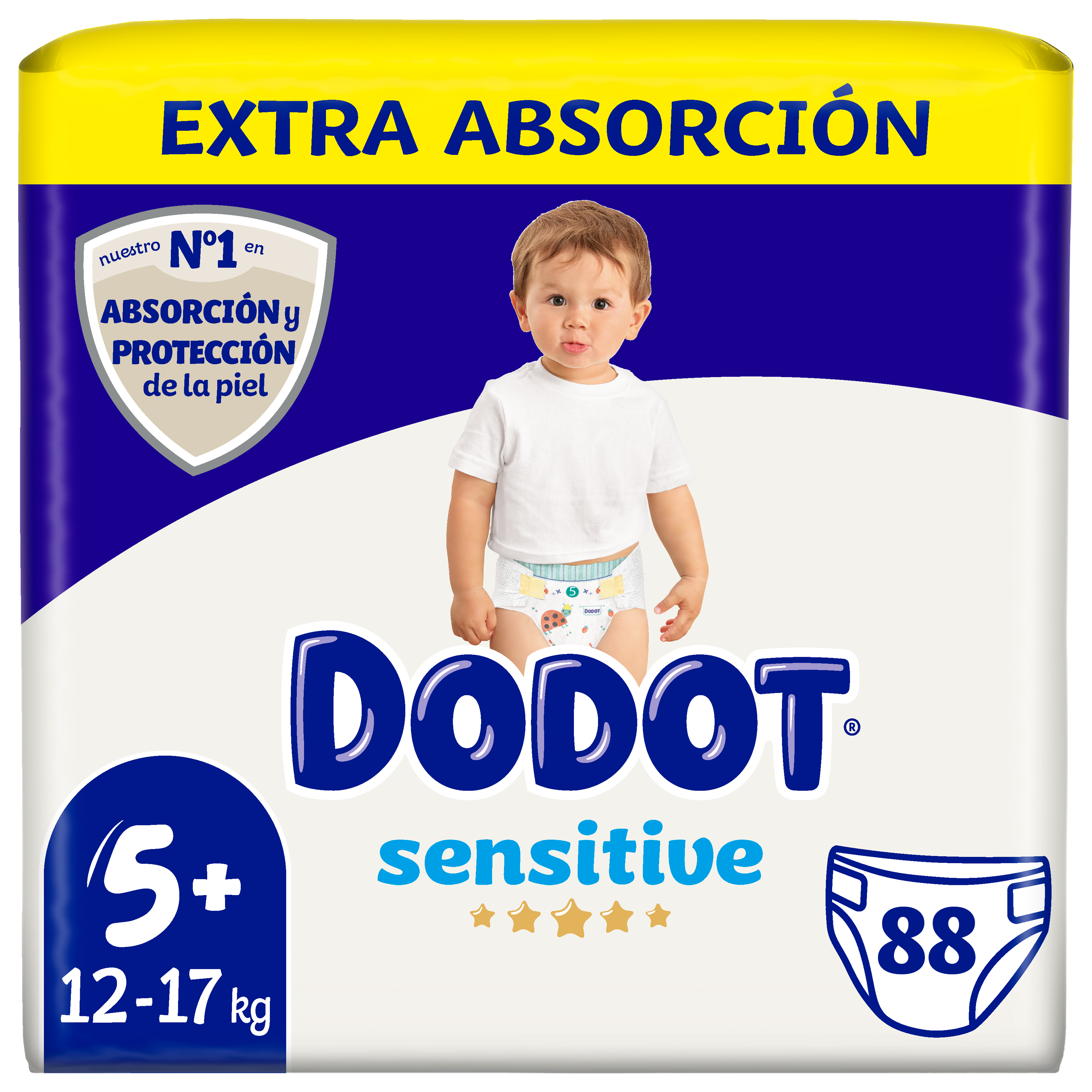 Dodot - Dodot Sensitive Extra Pañales para Bebé, Tallas 3,4,5,6. Pack Ahorro